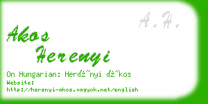 akos herenyi business card